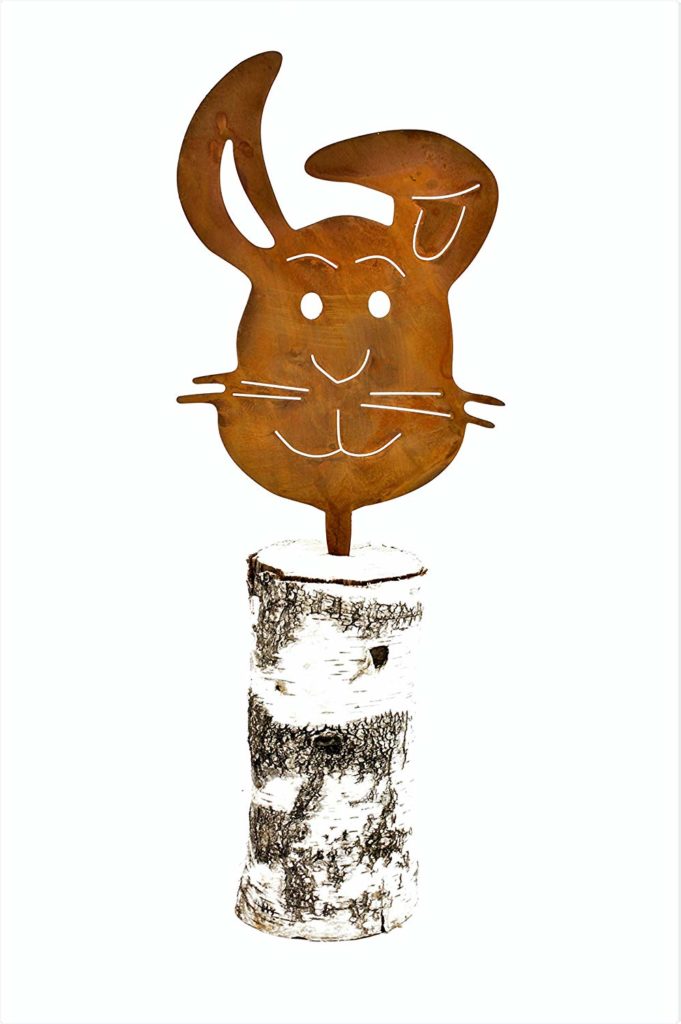 Hase Edelrost zum Stecken 